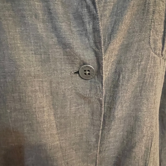 Horny Toad Gray Plaid Lined Organic Cotton Blend One Button Blazer Women Large - Picture 6 of 14